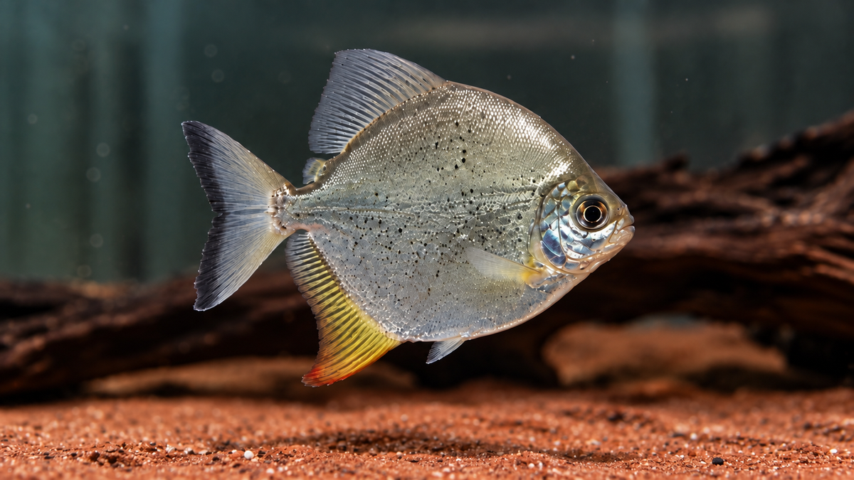 YELLOW FIN RED HOOK SILVER DOLLAR 8CM - MYLOPLUS ARNOLDI